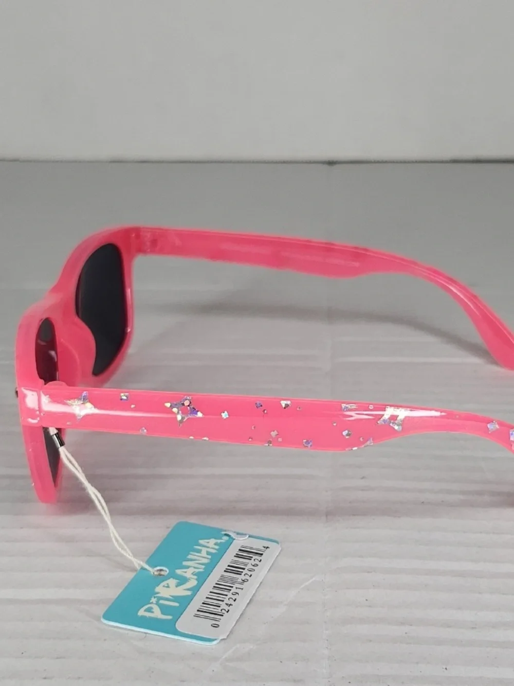 New Kidz Piranha 62062 Sugar Bubblegum Pink Stars Sparkle Sunglasses UVA UVB